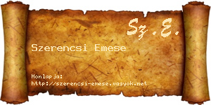 Szerencsi Emese névjegykártya